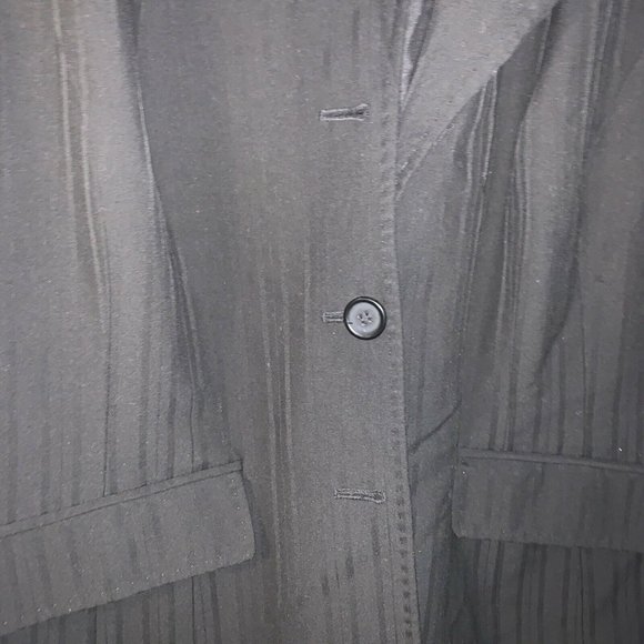 INC International Concepts size 18w Black Pinstriped Lined Blazer Jacket Woman - Picture 4 of 6